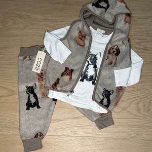 Cozii Dog Print Baby Outfit Brand New